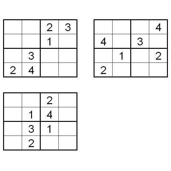 Pobarvanka Sudoku 4x4 - 3