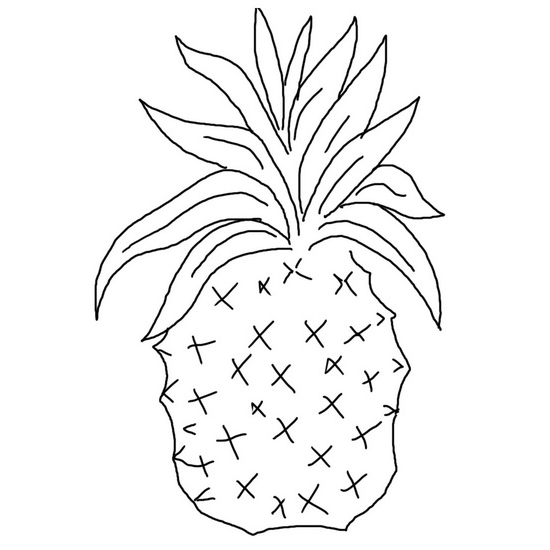Pobarvanka Ananas